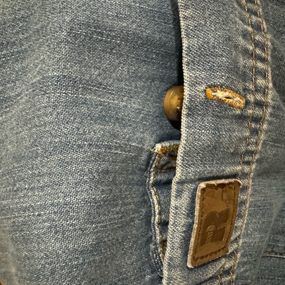 🥰Wrangler Riggs Workwear Denim Shirt. XLT - Picture 7 of 8